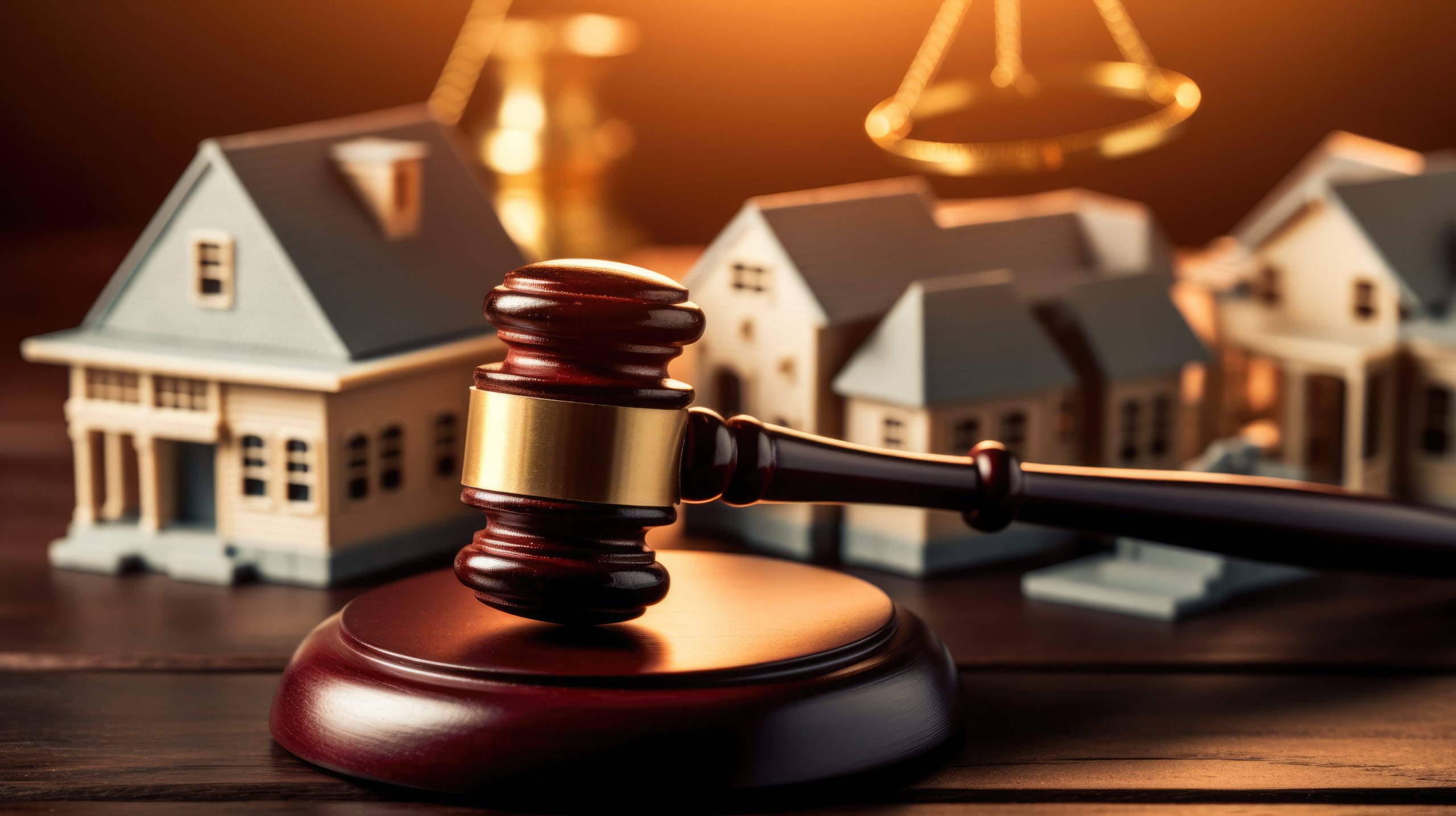 gavel and house model. beautiful Generative AI AIG32